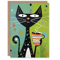 Fan KäTzchen Kaffee Tasse Frau Karte Mit Katzenmotiv Geburtstagskarte