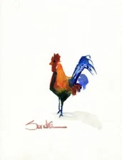 Chicken 2 : Sandra Watercolors™ California : ORIGINAL PAINTING