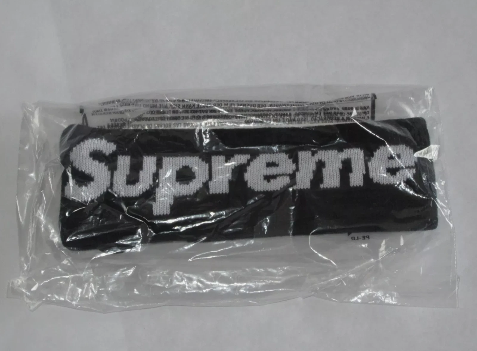 Bandeau grand logo noir/blanc SUPREME x New Era taille unique NEUF ! F/W 2018