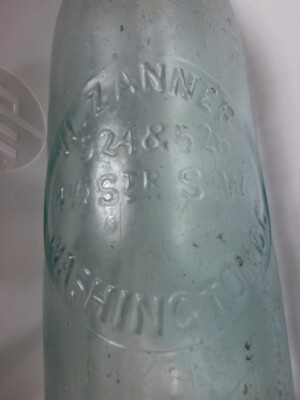 RARE / HUGE AQUA BLOB TOP / W. ZANNER /524 & 526 4 1/2 STR S.W.,WASHINGTON, D.C.