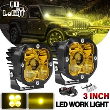 COLIGHT Designs Squadron Sport Amber LED Pair Driving/Combo Light w/Wire Harness