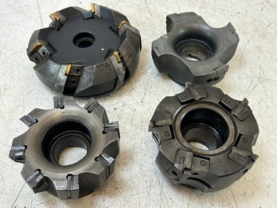 Planfräser 4 x komplett sortiert, 1-1/4'' Bohrung.  95 mm - 100 mm, Var Rechen & Winkel