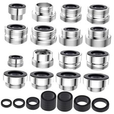16 pcs Faucet Adapter Kit, CNYMANY Kitchen Aerator Adapter Set Male Female M22