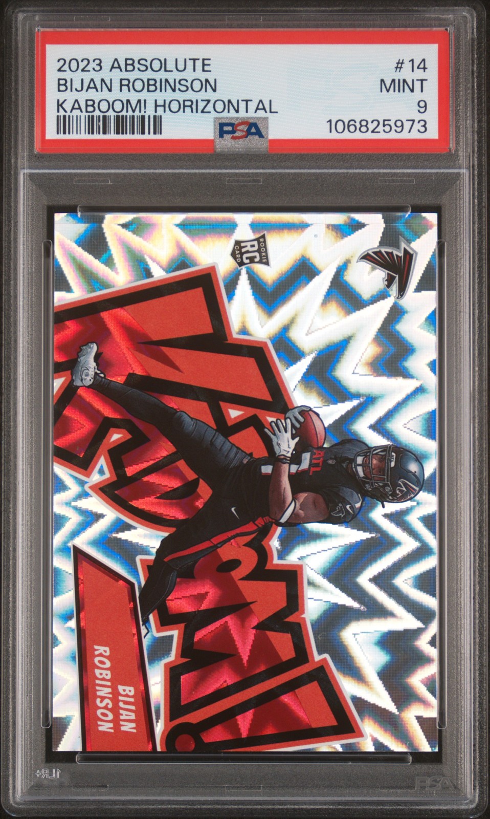 2023 Panini Absolute Kaboom! Horizontal Bijan Robinson #14 PSA 9