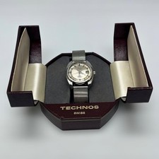 Orologio Uomo TECHNOS Sky Light Vintage Automatico Acciaio Inox Argento Classico