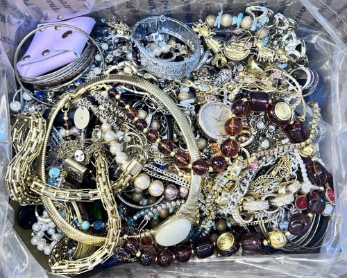 10lb Vintage To Mod Costume Jewelry Grab Bag~Wear, Craft, Reuse PRIORITY SHIP