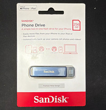SanDisk Phone Drive 256GB Dual-Drive USB Flash Drive Lightning/USB-C Blue