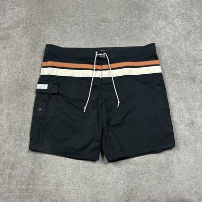 Kanvas By Katin Board Shorts Mens 36 x 8'' Custom Surf Trunks Black Surfside CA