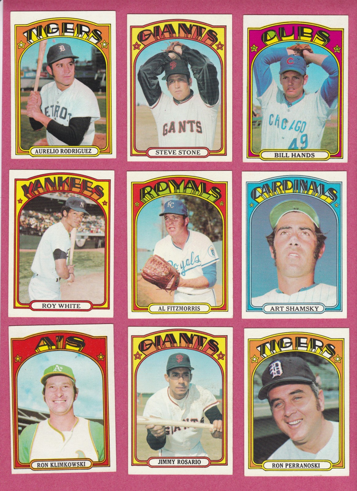 1972 Topps Baseball Cards - mostly EX to EXMT commons, #252 - 486
