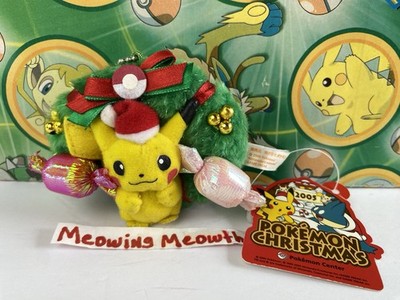 Pokemon Plush PIKACHU Wreath Keychain Christmas Candy 2005 Xmas