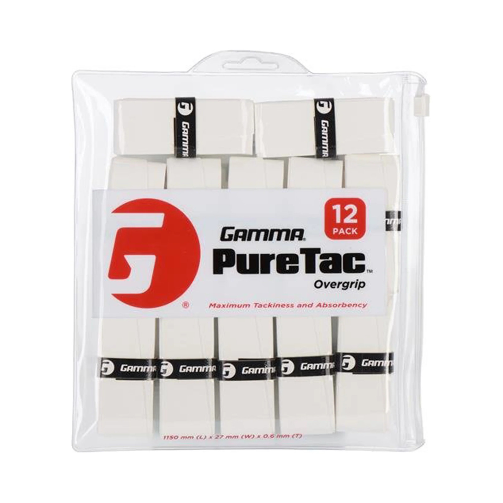 Gamma Pure Tac 12er Pack Tennisovergrip wei 8590₽