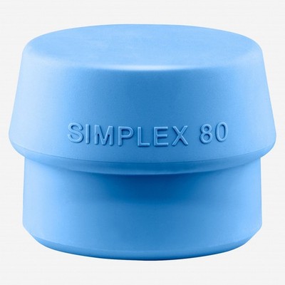 Halder Simplex Soft Blue Rubber Replacement Face Insert, Non-Marring, 3.15''