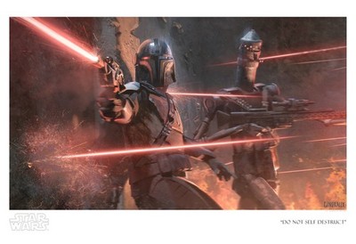 Star Wars Mandalorian Acme Archives Do Not Self Destruct Giclee Print 75/125