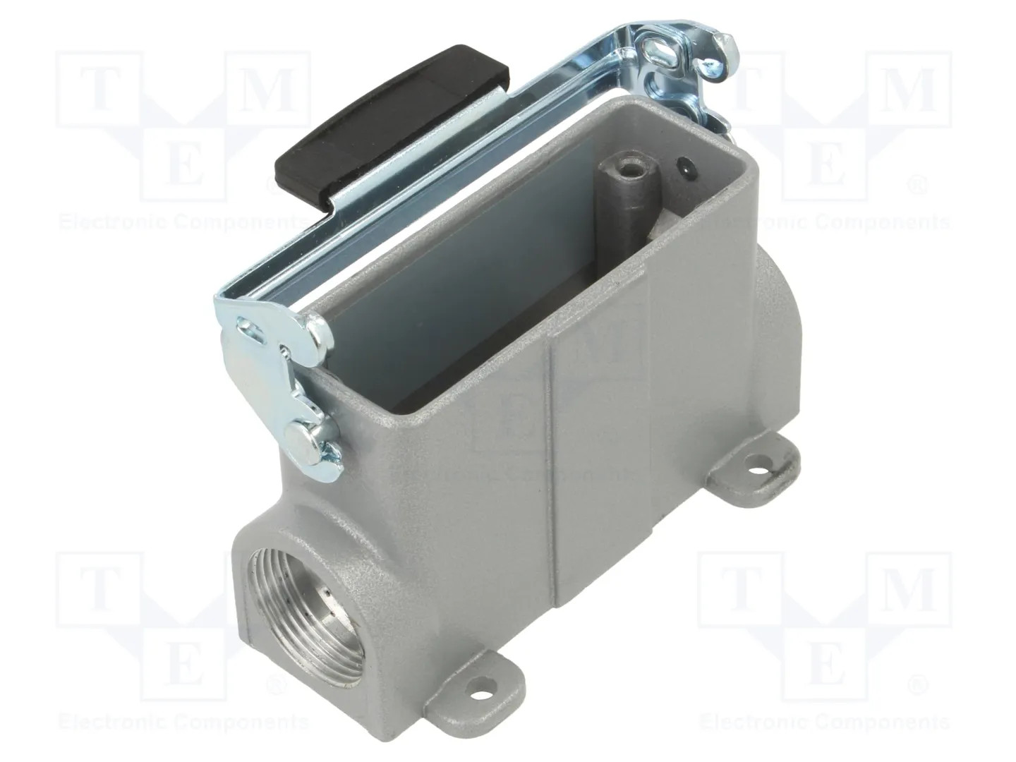 Enclosure for connectors: HDC; feed-through; angled; IP65; 125°C