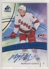 2020 Upper Deck SP Game Used Authentic Rookies Blue Morgan Geekie #154 Auto 4zm