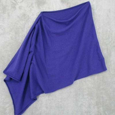 Kerisma Poncho Sweater Women One Size Wool Blend Asymmetric Purple Cozy Knit