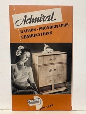 Vtg Admiral Corp Brochure 1946 Radios Phonographs Batteries Tubes