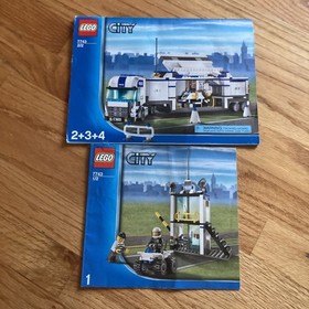 LEGO CITY 7743 & 7744 Police Headquarters 100% Complete w/Minifigures & Manuals