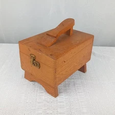 Wooden Shoe Shine Box Vintage Shoe Valet With Basic Care Products
