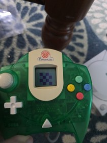 Sega Dreamcast Celtics Themed Green LED Battery MOD W/NBA 2k2 & Green VMU Cont.