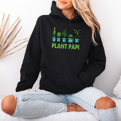 Plant Papi Grafik Damen Hoodie Pflanzenliebhaber Gartenarbeit Geburtstagsgeschenk für Sie
