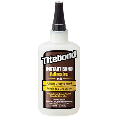 Titebond Instant Bond Adhesive 4oz Fast Set Clear Strong Impact Resistant