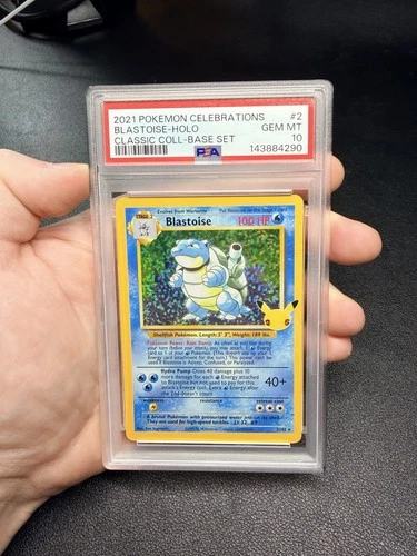 2021 Pokemon Celebrations Classic Coll. Base Set #2 Blastoise Holo PSA 10