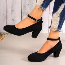 Women Mary Jane Round Toe Pumps Chunky Block Heels Comfort Work Dress Pumps US