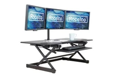 46" Large Height Adjustable Standing Desk Converter - Quick Sit Stand Up Trip...