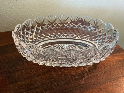 Vintage Waterford Crystal 11” Heritage MASTER CUTTER  OVAL  Centerpiece Bowl EUC