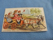 THE DOMESTIC SEWING MACHINE CO.  H.R. HUBER ELLSWORTH WISCONSIN TRADE CARD