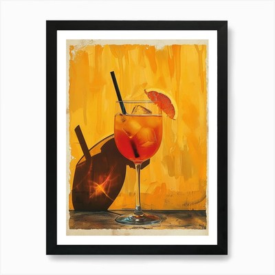 Aperol Spritz Kunstdruck 406 Art Pri gerahmt Wandbild Poster Leinwanddruck Bild