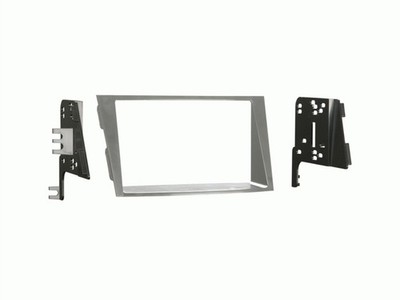Radioblende Set Doppel DIN Autoradio für Subaru Legacy Outback 2009-2015 silber