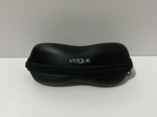 Vogue Eyeglasses Sunglasses Zipper Case Clam Shell Semi-Hard Black Authentic