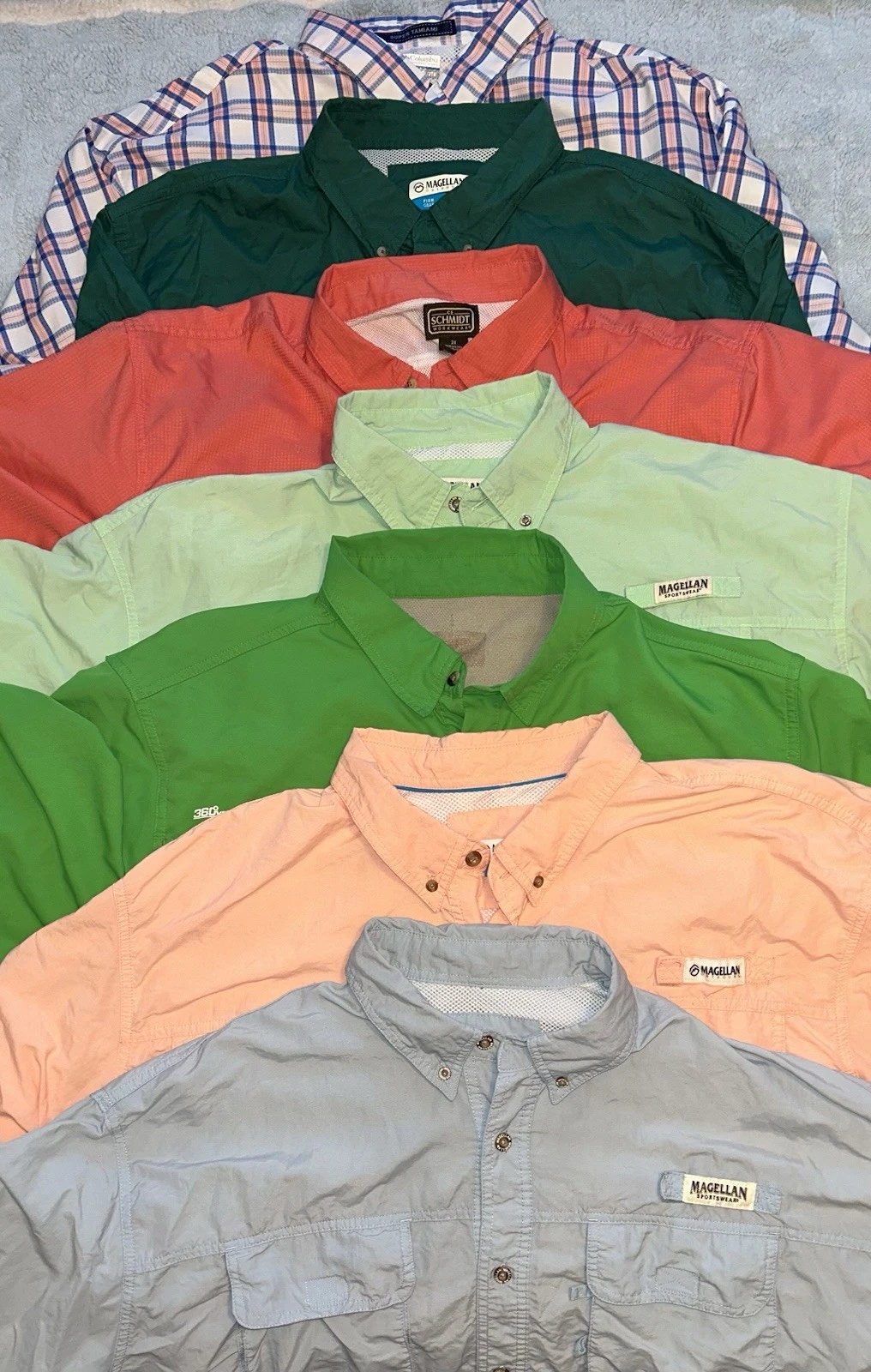 (Lot Of 7) Men’s Fishing Shirts Size XXL Columbia Schmidt Magellan Habit #52502