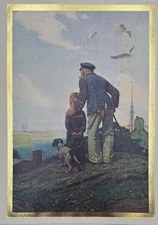 Norman Rockwell Outward Bound Blank Greeting Card Brown & Bigelow 1970s