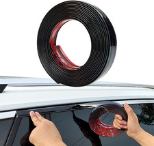 Pack-1 Car Chrome Trim Molding Body Window Seal 0.78" x 16.4Ft Bright Black