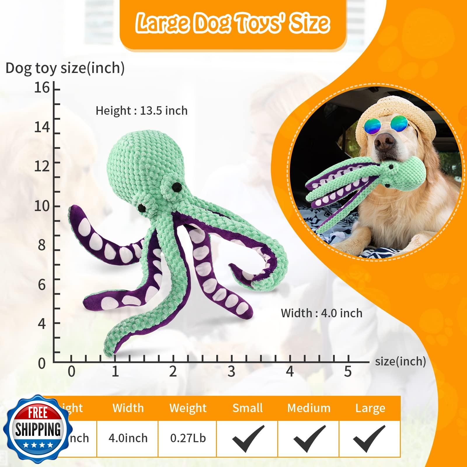 Fuufome Large Squeaky Dog Toys- Plush Dog Toys with Soft Fabric for Small, Me