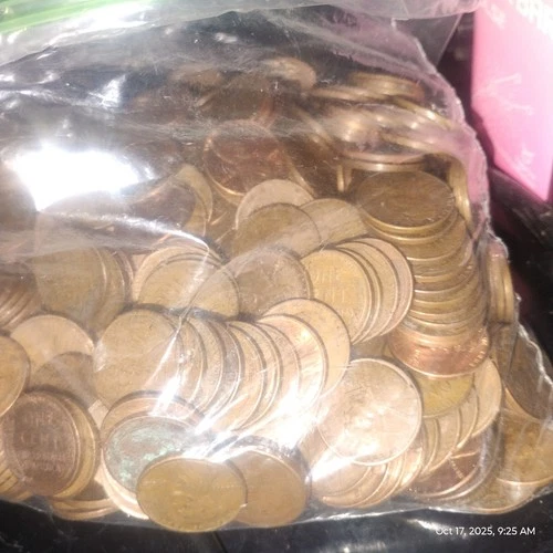 1000 Wheat Penny Cents Wholesale Lot Copper Coins 1940 through 1958 P.D.S. mints