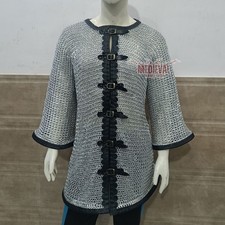 Medieval Chainmail Shirt Aluminium 10mm Flat Riveted Ring LARP Festival Armor