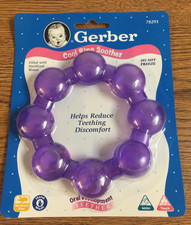 Vintage 1998 Gerber Purple Cool Ring Soother Teether Ring Brand New Sealed Rare