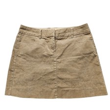 J.Crew Corduroy Mini Skirt Womens 6 Tan Stretch Cotton Blend Preppy Casual Fall