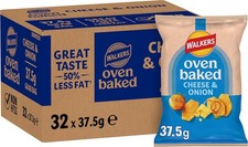 Walkers Baked Cheese & Onion Snacks Crisps 32 x 37.5g
