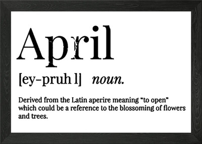 April gerahmtes Wandbild Poster Leinwanddruck Bild
