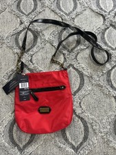 Tommy Hilfiger Bandolera Rojo Nylon Bolso de Hombro Correa de Cadena Nuevo con Etiquetas