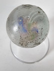 Antique German Latticino Multi Color Swirl Glass Marble +1" — photo 10