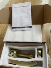 Brushed Brass Wall Mounted Basin Mixer