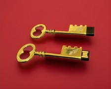 (2) Metal Key Shape USB 2. Flash Drives GB UNKNOWN Pen Drive Memory Stick