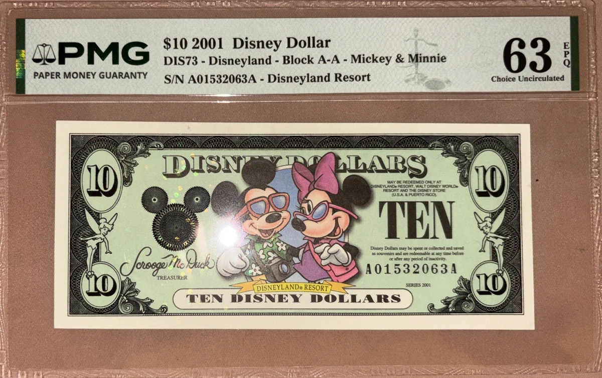 【ディズニー】ミニーマウス　ノベルティ　ドル紙幣 Minnie Mouse Disney Dollars (1968-Now) for sale | eBay