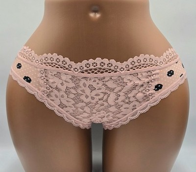 Victoria s Secret Body by Victoria Bikini Panty Rose Pink Polka Dot Lace NWOT La